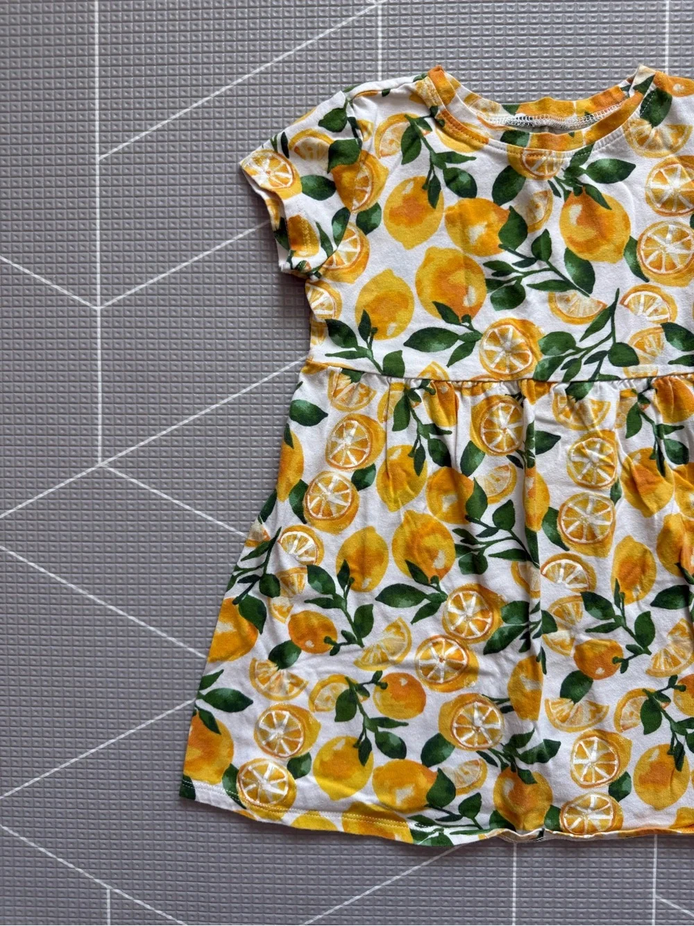 Old Navy|Baby Girls/Toddler Lemon Print Cotton play Dress in Yellow,3T•••Boho